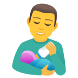 Man Feeding Baby on JoyPixels 6.0