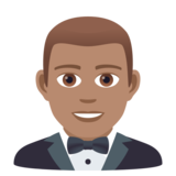 Man in Tuxedo: Medium Skin Tone on JoyPixels 6.0