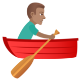 Man Rowing Boat: Medium Skin Tone on JoyPixels 6.0