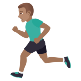 Man Running: Medium Skin Tone on JoyPixels 6.0