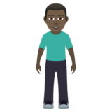 Man Standing: Dark Skin Tone on JoyPixels 6.0