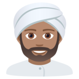 Man Wearing Turban: Medium Skin Tone on JoyPixels 6.0