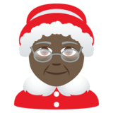 Mrs. Claus: Dark Skin Tone on JoyPixels 6.0