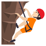 Person Climbing: Light Skin Tone on JoyPixels 6.0
