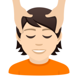 Person Getting Massage: Light Skin Tone on JoyPixels 6.0