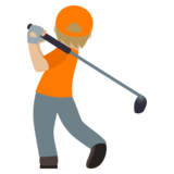 Person Golfing: Medium-Light Skin Tone on JoyPixels 6.0