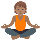 Person in Lotus Position: Medium Skin Tone on JoyPixels 6.0