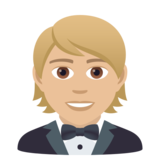 Person in Tuxedo: Medium-Light Skin Tone on JoyPixels 6.0
