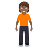 Person Standing: Medium-Dark Skin Tone on JoyPixels 6.0