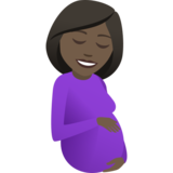 Pregnant Woman: Dark Skin Tone on JoyPixels 6.0