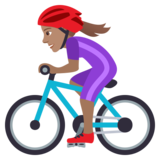 Woman Biking: Medium Skin Tone on JoyPixels 6.0