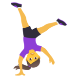 Woman Cartwheeling on JoyPixels 6.0