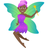 Woman Fairy: Medium-Dark Skin Tone on JoyPixels 6.0
