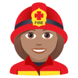 Woman Firefighter: Medium Skin Tone on JoyPixels 6.0