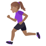 Woman Running: Medium Skin Tone on JoyPixels 6.0