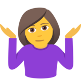 Woman Shrugging on JoyPixels 6.0