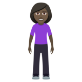 Woman Standing: Dark Skin Tone on JoyPixels 6.0