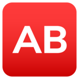 AB Button (Blood Type) on JoyPixels 6.5