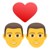 Couple with Heart: Man, Man on JoyPixels 6.5