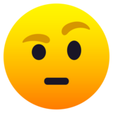 Face with Raised Eyebrow on JoyPixels 6.5