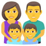 Family: Man, Woman, Boy, Boy on JoyPixels 6.5