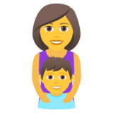 Family: Woman, Boy on JoyPixels 6.5