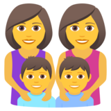 Family: Woman, Woman, Boy, Boy on JoyPixels 6.5
