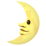 First Quarter Moon Face on JoyPixels 6.5