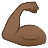 Flexed Biceps: Medium-Dark Skin Tone on JoyPixels 6.5