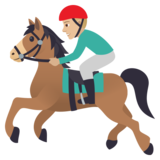 Horse Racing: Medium-Light Skin Tone on JoyPixels 6.5