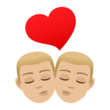Kiss: Man, Man, Medium-Light Skin Tone on JoyPixels 6.5