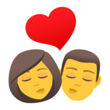 Kiss: Woman, Man on JoyPixels 6.5