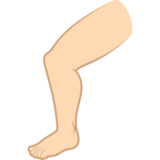 Leg: Light Skin Tone on JoyPixels 6.5