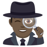 Man Detective: Dark Skin Tone on JoyPixels 6.5