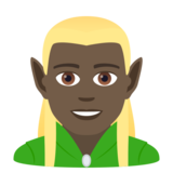 Man Elf: Dark Skin Tone on JoyPixels 6.5