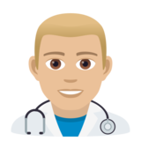 Man Health Worker: Medium-Light Skin Tone on JoyPixels 6.5