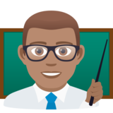 Man Teacher: Medium Skin Tone on JoyPixels 6.5