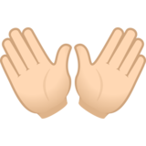 Open Hands: Light Skin Tone on JoyPixels 6.5
