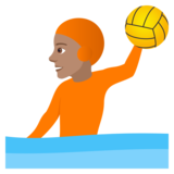 Person Playing Water Polo: Medium Skin Tone on JoyPixels 6.5