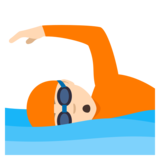Person Swimming: Light Skin Tone on JoyPixels 6.5