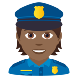 Police Officer: Medium-Dark Skin Tone on JoyPixels 6.5