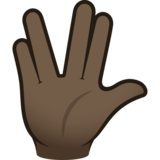 Vulcan Salute: Dark Skin Tone on JoyPixels 6.5