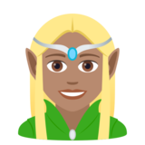 Woman Elf: Medium Skin Tone on JoyPixels 6.5
