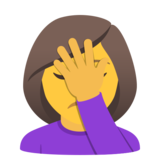 Woman Facepalming on JoyPixels 6.5