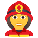 Woman Firefighter on JoyPixels 6.5