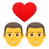 Couple with Heart: Man, Man on JoyPixels 6.6