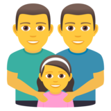 Family: Man, Man, Girl on JoyPixels 6.6