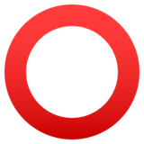 Hollow Red Circle on JoyPixels 6.6