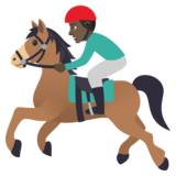 Horse Racing: Dark Skin Tone on JoyPixels 6.6