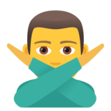 Man Gesturing No on JoyPixels 6.6